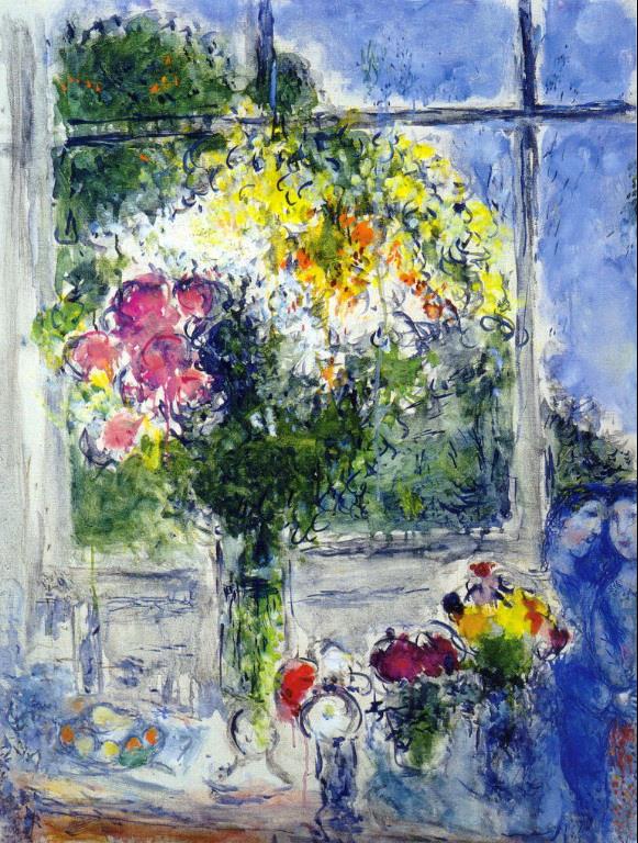 Fenêtre de Atelier d’artiste contemporain Marc Chagall Peintures à l'huile